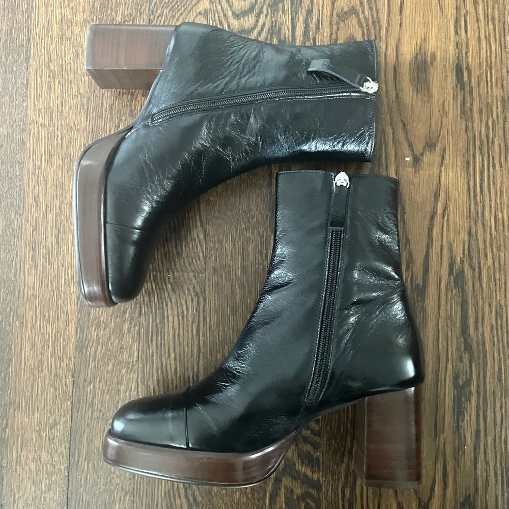 ASOS leather platform boot